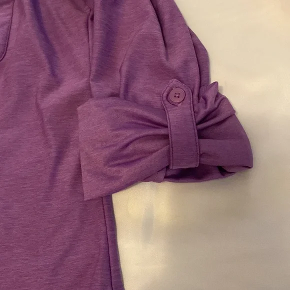 Eddie Bauer Travex button down. small vacation travel purple - Picture 7 of 8